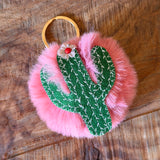 Fuzzy Pom Key Chains by Monster Booty Threads