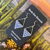 Fine Beaded Triangle Earrings by Beads Over Diamonds