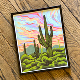 Framed Saguaro Giclée Prints by Jenna Tomasello