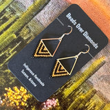 Fine Beaded Triangle Earrings by Beads Over Diamonds