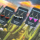 Fine Beaded Triangle Earrings by Beads Over Diamonds