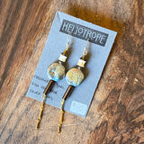 Bone Accent Earrings by Heliotrope*