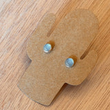 Gemstone Stud Earrings by Forged Silver Dust