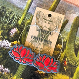 Jardin Des Fantomes Ceramic Earrings by Tough Kitty Designs