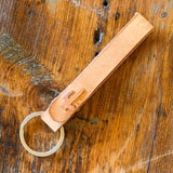 Leather Loop & Copper Keychains by Honeycomb Organics