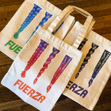 Fuerza Tote Bags by Alexclamation Ink