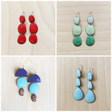 Enameled Three-Piece Earrings by Little Toro Designs*