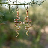 Lightweight Wool Snake Earrings by Bobbi Solum