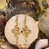 Lightweight Wool Snake Earrings by Bobbi Solum