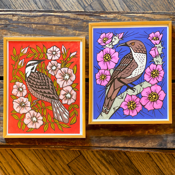 Framed Desert Bird Giclée Prints by Jenna Tomasello