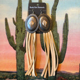 Concho and Leather Earrings by Beads Over Diamonds
