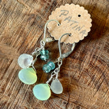 Gemstone and Turquoise Earrings by Patina Jewelry