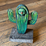 Painted Cactus with Faces by Isaac Lange*