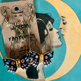 Jardin Des Fantomes Ceramic Earrings by Tough Kitty Designs