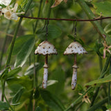 Lightweight Wool Mushroom Earrings by Bobbi Solum