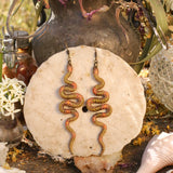 Lightweight Wool Snake Earrings by Bobbi Solum