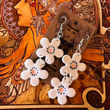 Jardin Des Fantomes Ceramic Earrings by Tough Kitty Designs