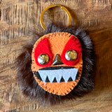 Fuzzy Pom Key Chains by Monster Booty Threads