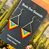 Fine Beaded Triangle Earrings by Beads Over Diamonds