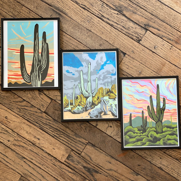 Framed Saguaro Giclée Prints by Jenna Tomasello*