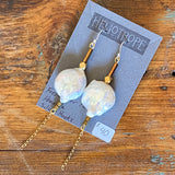 Glass & Pearl Earrings by Heliotrope