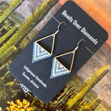 Fine Beaded Triangle Earrings by Beads Over Diamonds