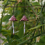 Lightweight Wool Mushroom Earrings by Bobbi Solum