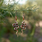 Lightweight Wool Snake Earrings by Bobbi Solum