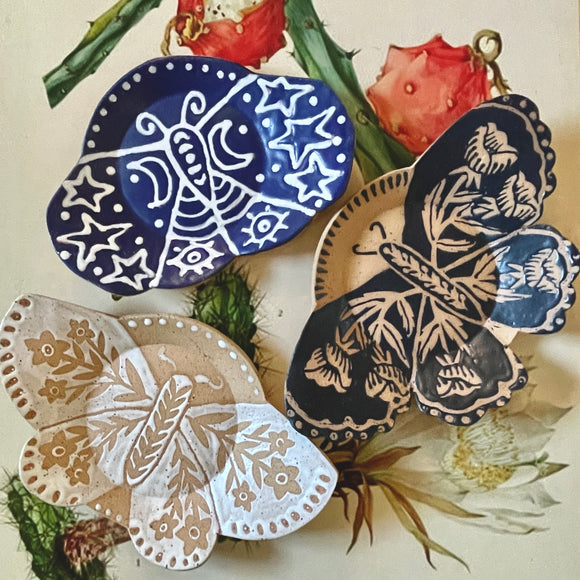 Ceramic Moth Dishes by Tough Kitty Designs