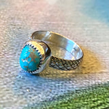 Stoned Snake Skin Rings by Forged Silver Dust*