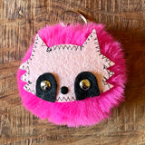 Fuzzy Pom Key Chains by Monster Booty Threads