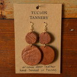 Locally Tanned Leather Earrings by Tucson Tannery