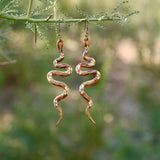 Lightweight Wool Snake Earrings by Bobbi Solum