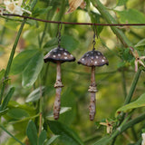 Lightweight Wool Mushroom Earrings by Bobbi Solum