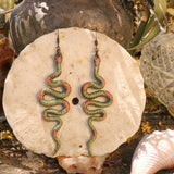 Lightweight Wool Snake Earrings by Bobbi Solum