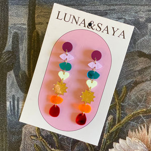 Acrylic and Polymer Earrings by Luna and Saya