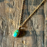 Dainty Turquoise Pendant by Lumenrose
