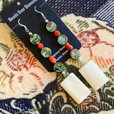 Mother of Pearl Earrings by Beads Over Diamonds
