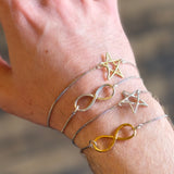 Adjustable Rhodium Bracelets by A Nice World