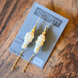 Bone Accent Earrings by Heliotrope