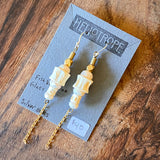 Bone Accent Earrings by Heliotrope