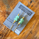 Glass & Pearl Earrings by Heliotrope