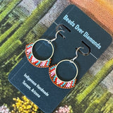 Fine Beaded Triangle Earrings by Beads Over Diamonds
