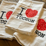 I Heart Tucson Tea Towel by Johnny Carrillo