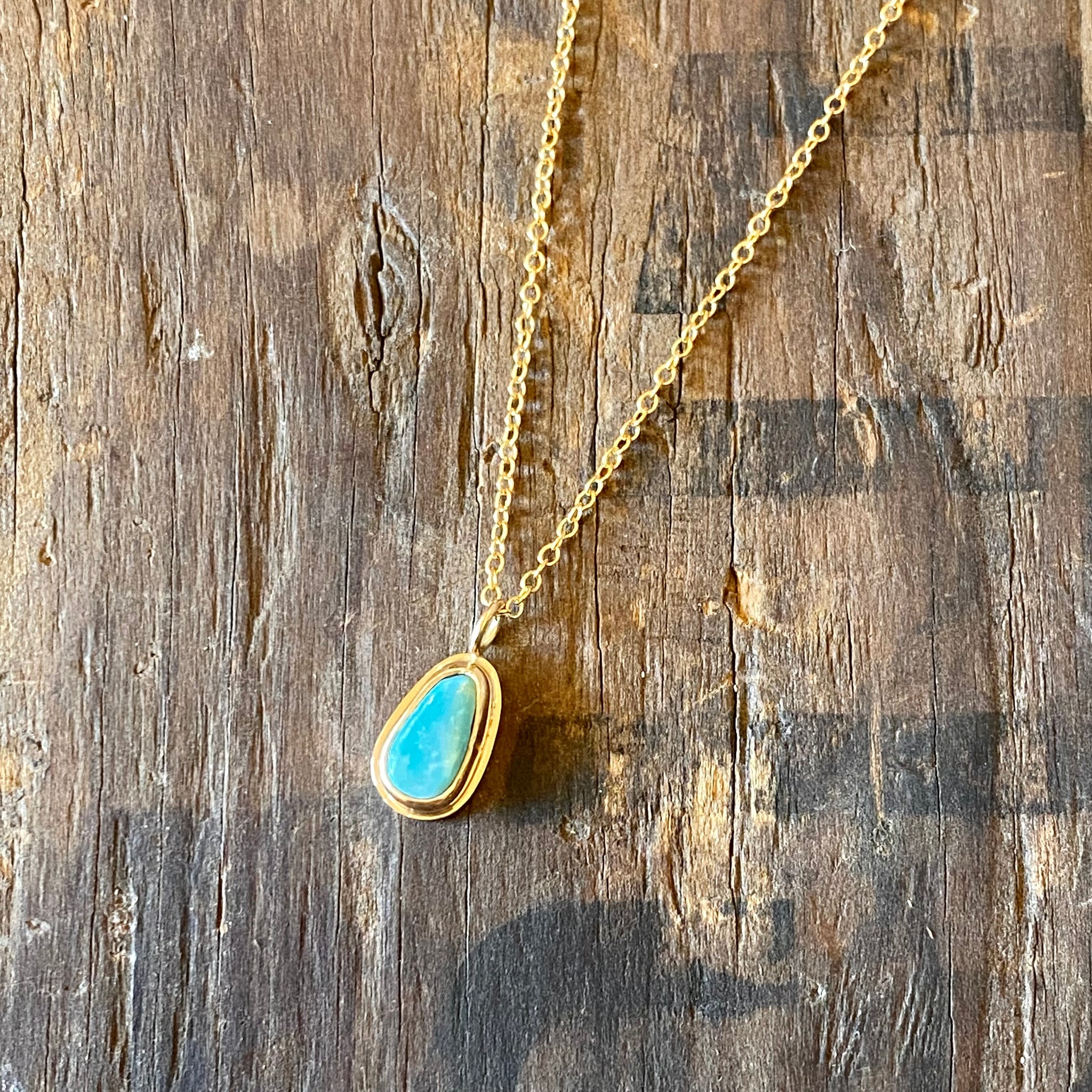Dainty Turquoise Pendant by Lumenrose – Pop Cycle Tucson