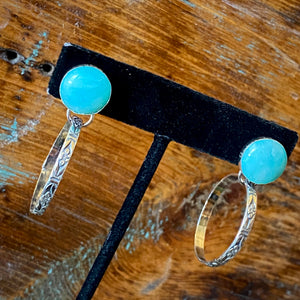 Gemstone & Floral Hoop Earrings by Bohemian Behavior