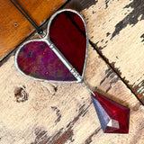 Stained Glass Heart Sun Catchers by Goodness Glass