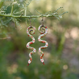 Lightweight Wool Snake Earrings by Bobbi Solum