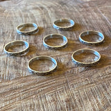 Sterling Silver Flower Rings by Forged Silver Dust