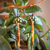 Lightweight Wool Mushroom Earrings by Bobbi Solum
